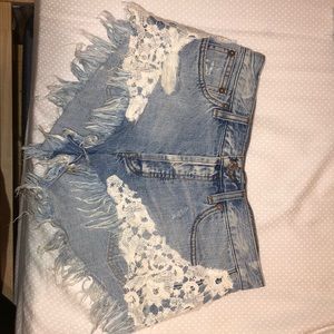 Free people jean shorts